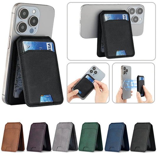 Magnetic Leather MagSafe Card Holder